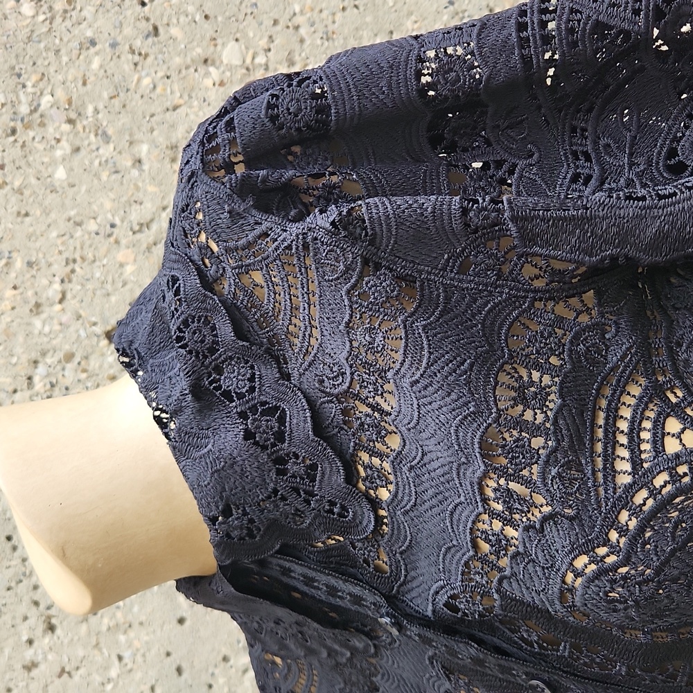Joie black lace blouse - Picture 5 of 12